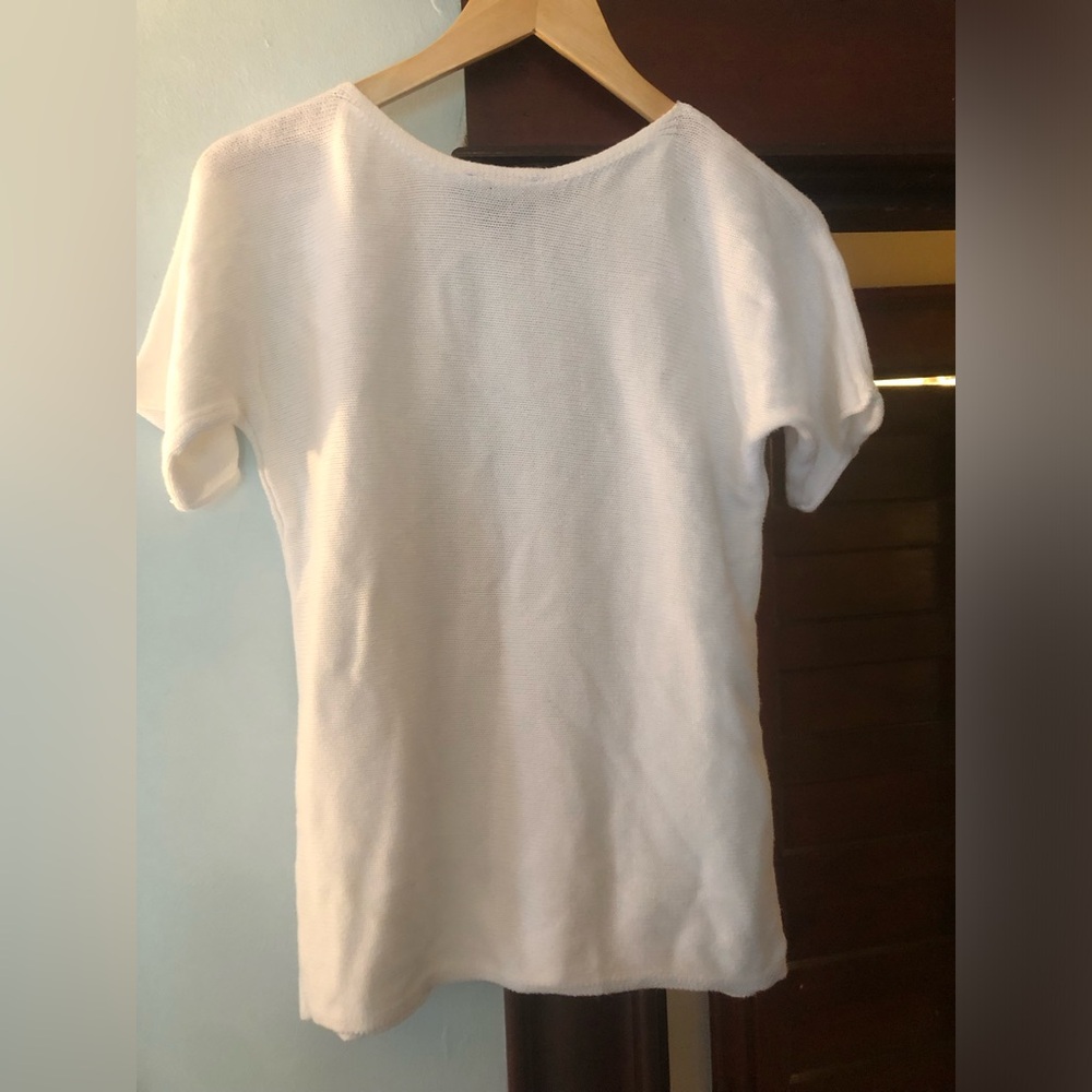 Pendleton cotton robbed Short-Sleeve shell sweater